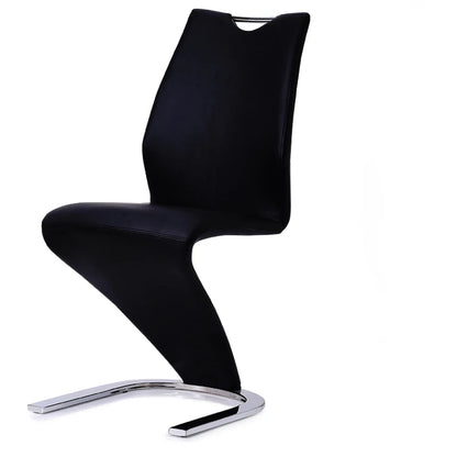 Nordic Stainless Steel Dining Chairs 2pcs Modern Casual Leather Kitchen Furniture Dining Chair Home Backrest Negotiation Chair K