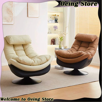 Neck Support Swivel Chairs Ergonomic Back Lazy Meditation Modern Chair Living Single Design Fauteuil