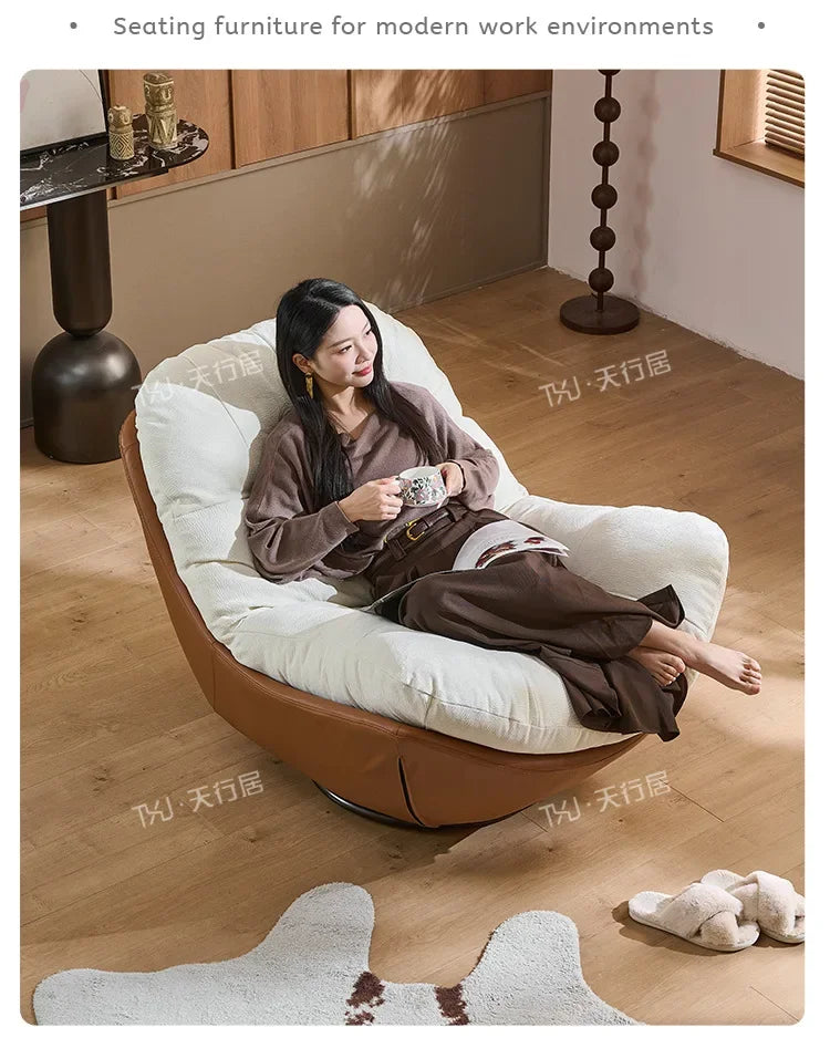 PJ    medieval rotating single sofa chair living room balcony home