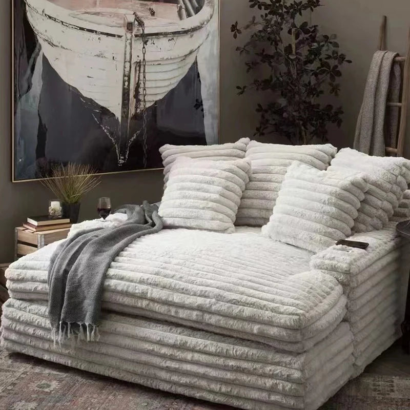 Light luxury lazy thick corduroy removable and washable living room bedroom sofa