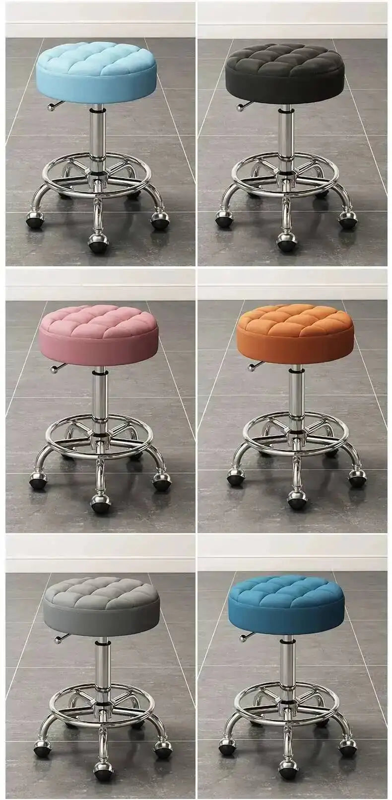 Barber Hairdressing Salon Chairs Gold Beauty Makeup Chair Furniture Office Desk Stool With Wheels Swivel Lifting Round Stools