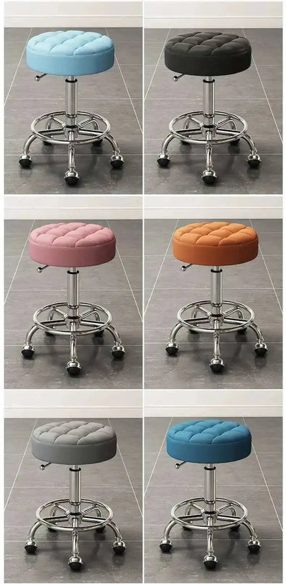 Barber Hairdressing Salon Chairs Gold Beauty Makeup Chair Furniture Office Desk Stool With Wheels Swivel Lifting Round Stools