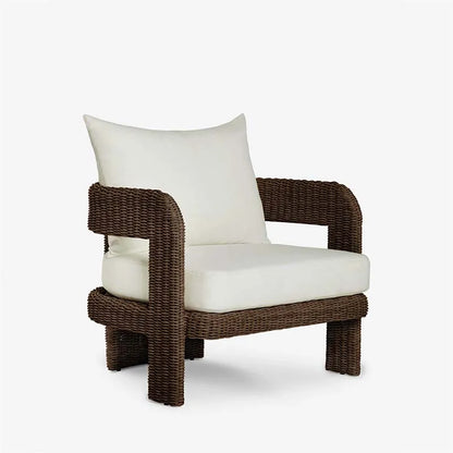 Outdoor courtyard garden, leisure rattan sofa, rattan chair combination, outdoor balcony, waterproof and sunscreen furniture