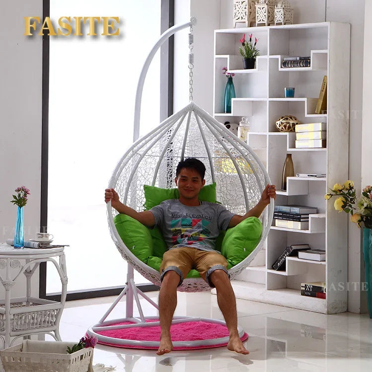 Swing Hanging Chair Hammock Indoor Balcony Bird's Nest Hanging Basket Rattan Chair Reclining Chair, Rocking Chair