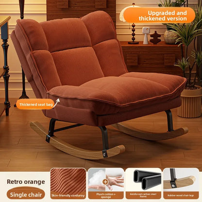 Rocking Reclining living room chairs comfortable exquisite modern minimalist Armchair soft backrest кресло home furniture