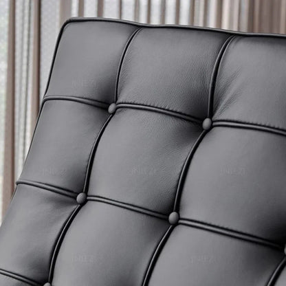 Comfortable Ergonomic Living Room Chair with Genuine Leather Backrest for Study, Cafe, and Gaming Use