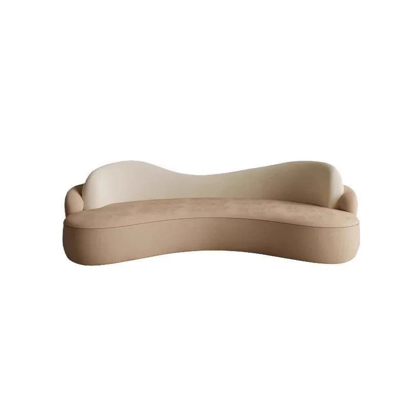 Internet celebrity homestay cream wind sofa small apartment living room beauty salon reception lounge curved sofa combination