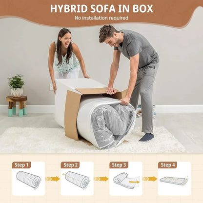 75'' Cloud Loveseat Sofa, No Assembly Required Comfy Deep Seat Couches 1 pcs for Living Room, Bedroom - Ready to Use  Customized