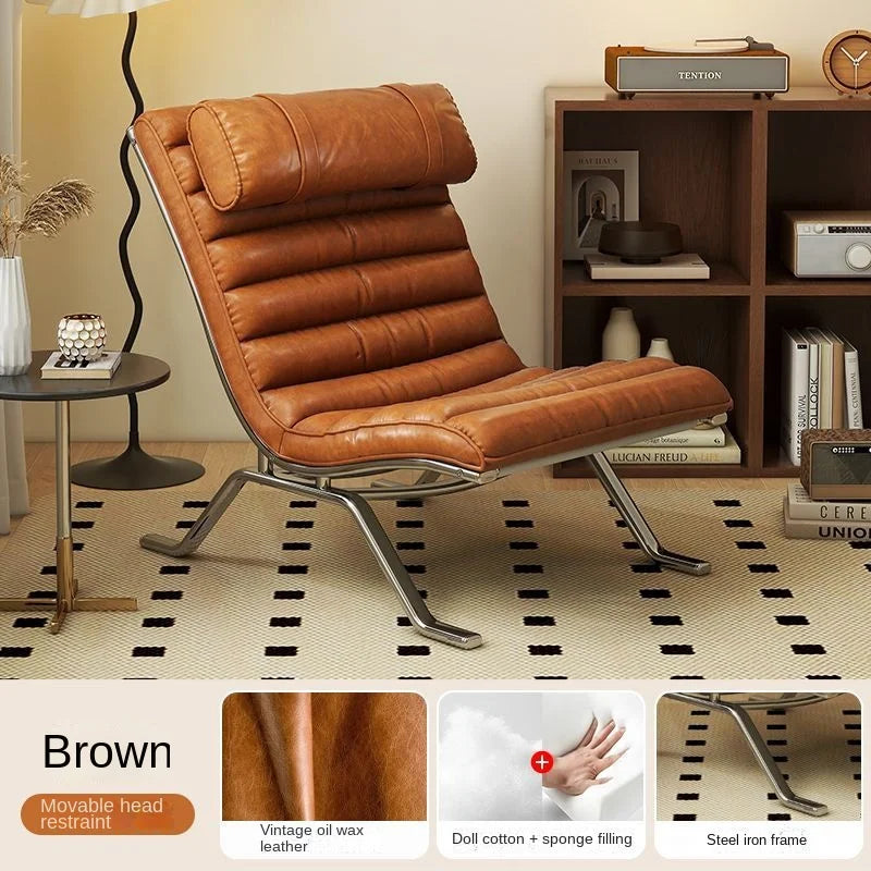 MOMO Sofa Chair Minimalist Light Luxury Senior Sense Of Living Room Antique Style Designer Sofa Chair Lazy Leisure Lounge Chair