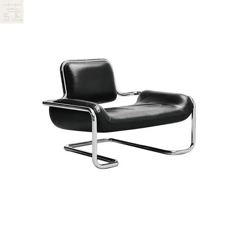 Medieval designer stainless steel embossed leisure chair personalized single sofa chair