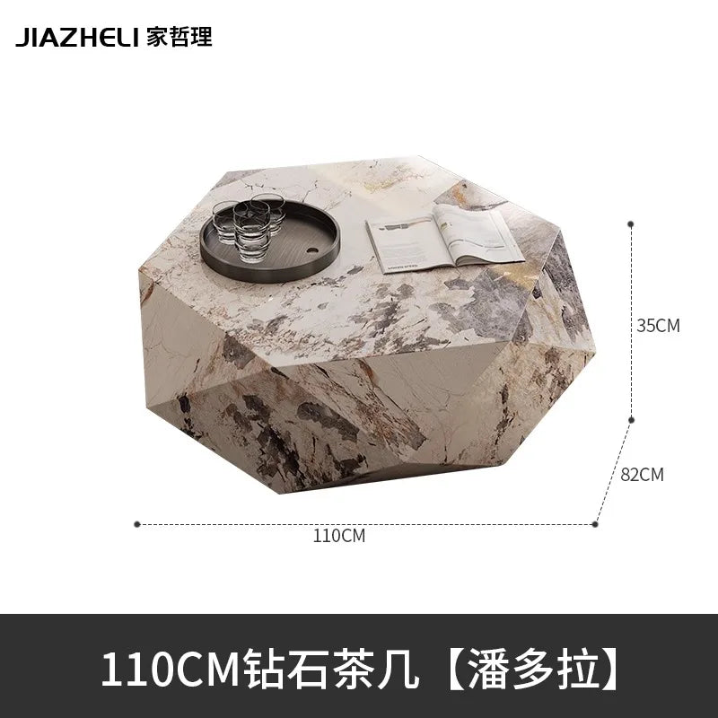 Coffee table small apartment rock slab designer atmospheric Italian living room high-end creative coffee table