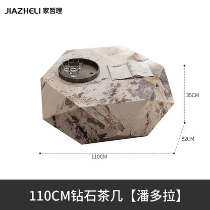 Coffee table small apartment rock slab designer atmospheric Italian living room high-end creative coffee table