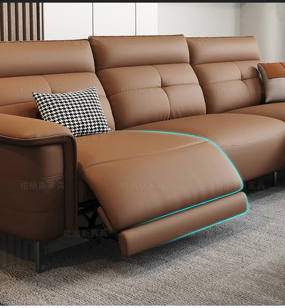 Vintage European Reclining Sofa Leather Office Designer Italiano Couch Adjustable Height Adults Sofa Inflavel Indoor Furniture