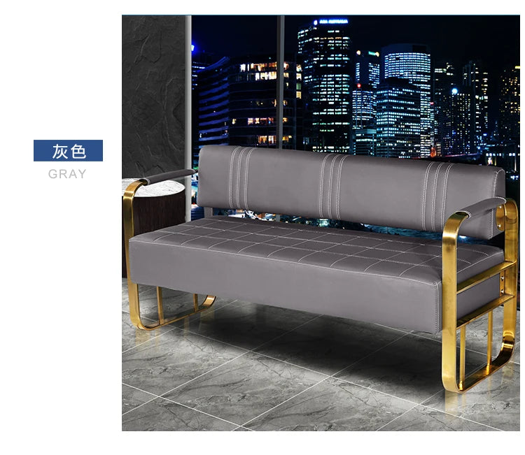 Barber Shop Sofa Waiting Chair Simple Modern Nordic Double Studio Salon Sofa