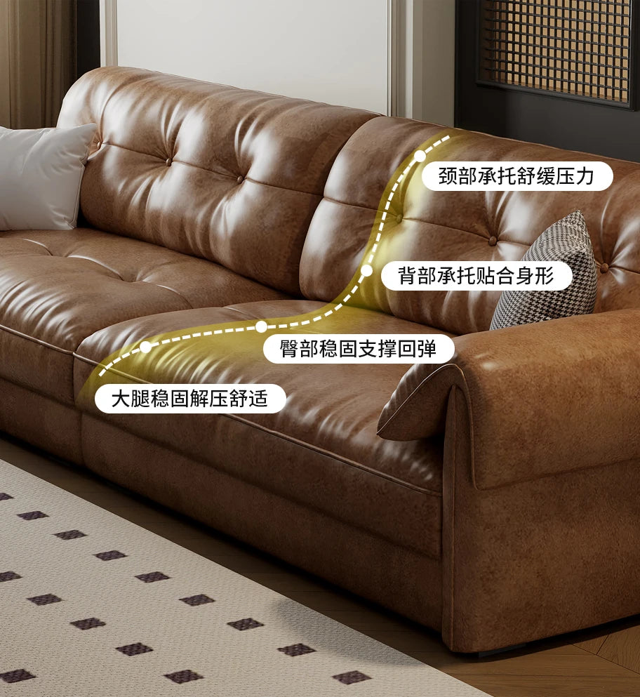Leather Corner Living Room Sofas Armchair Minimalist Lazy Lounge Living Room Sofas Hallway Designer Muebles Postmodern Furniture