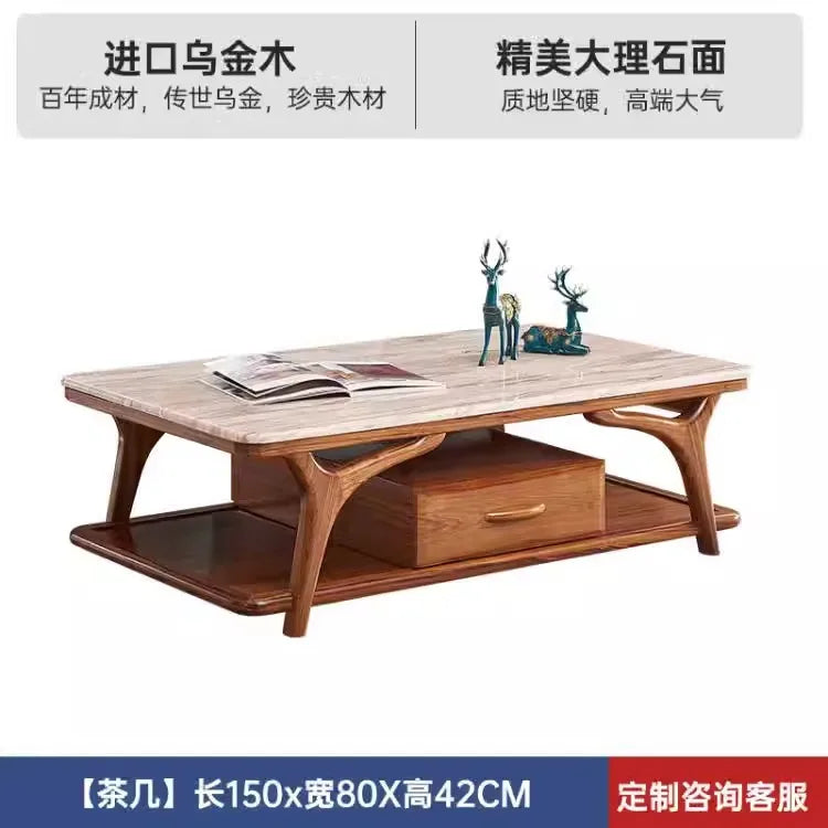 2024 new ebony leather sofa corner new Chinese living room high-end first-layer cowhide sofa solid wood furniture