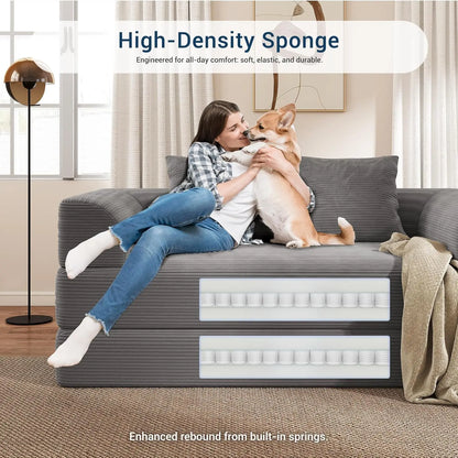 Cloud Boneless Convertible Floor Sofa Bed, 70" 4-in-1 Foldable Compressed Loveseat Lounge Sleeper 2 Seater Couches,, Customized
