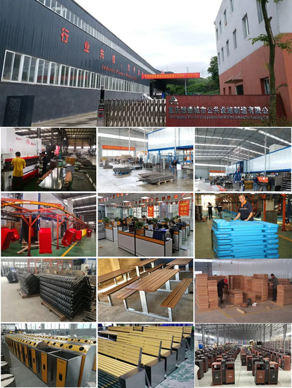 Outdoor Furniture Modern extra Long Metal Bench Public Park Steel Bench Seating Outside Garden Patio Powder Coated Seat Bench