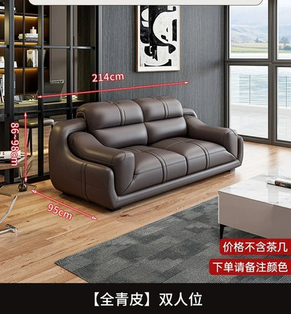 LH leather sofa first layer cowhide modern simple combination large and small apartment sofa