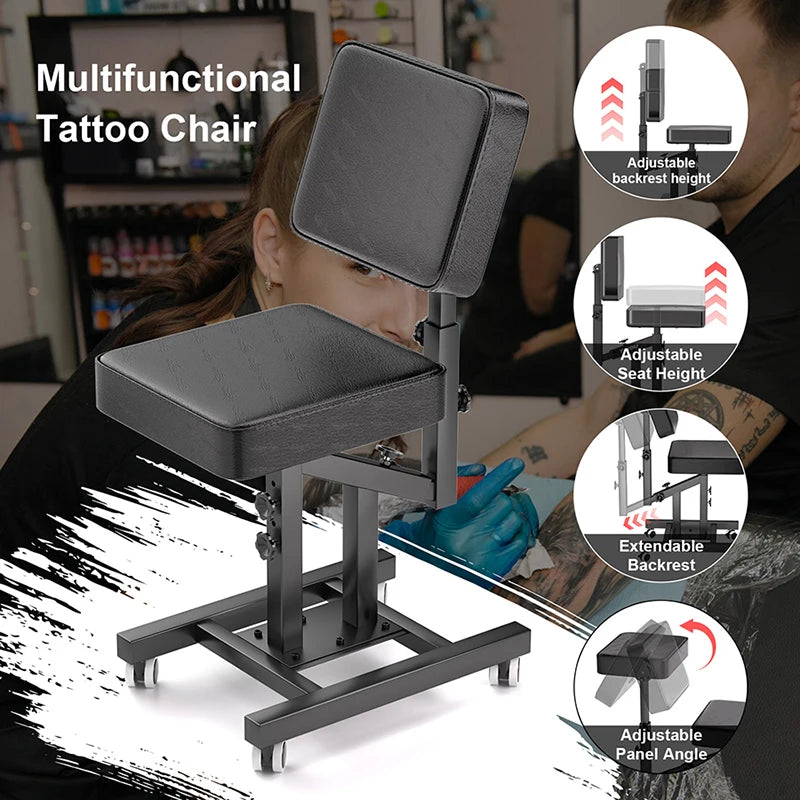 TAIDU Multi Functional Tattoo Bench Leathery Back Adjust Tattoo Chair Steel Frame Lift Tattoo Salon Chairs For Tattoo Artist