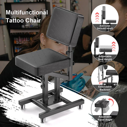 TAIDU Multi Functional Tattoo Bench Leathery Back Adjust Tattoo Chair Steel Frame Lift Tattoo Salon Chairs For Tattoo Artist
