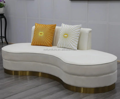Simple Minimalist Light Luxury Fabric Sofa Set Furniture Velvet 1- 3 Seat Honeycomb Stainless Steel Living Room Sofas For Home