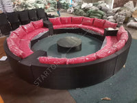 Terrace Semicircular C Modular Lounge Set Aluminum Outdoor Furniture Modern Luxury Garden Combination Rattan Sofa Set