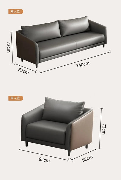 Office Sofa Modern Meeting Guests Business Reception Negotiation Leisure Area Modern Leather Sofa Coffee Table Combination Set