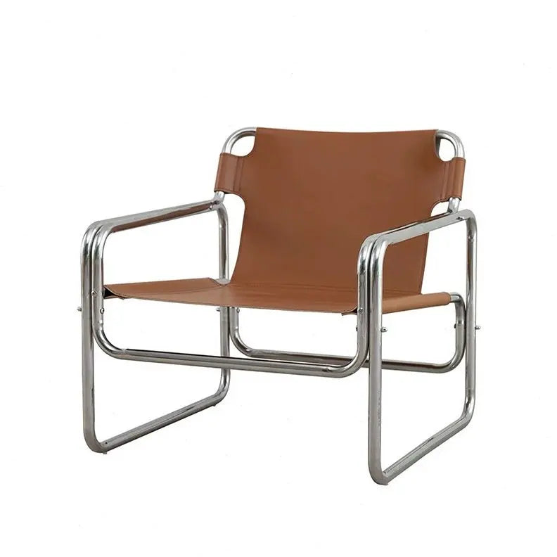 JOYLIVE Single Sofa Chair Designer Bauhaus Casual Chair Stainless Steel Saddling Coffee Chair Shooting Prop New Dropshipping