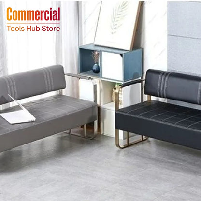 Sofa Barber Shop Waiting Stainless Steel Sofa Chair Fashion Hair Salon Hair Rest Chair Long