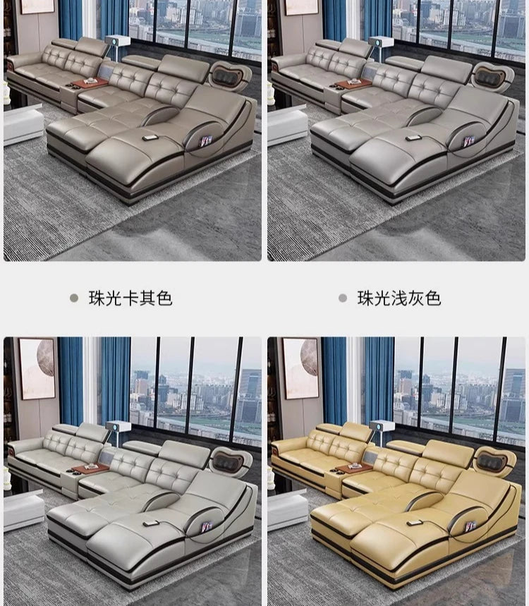 Modern Minimalist Sofa Electric Massage Chiar Floor Multifunctional Corner Sofa Lounges Relaxing Living Room Couch Furniture