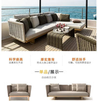 combination furniture Outdoor sofa, outdoor leisure terrace, patio, rattan sofa, teak villa, hotel, garden balcony