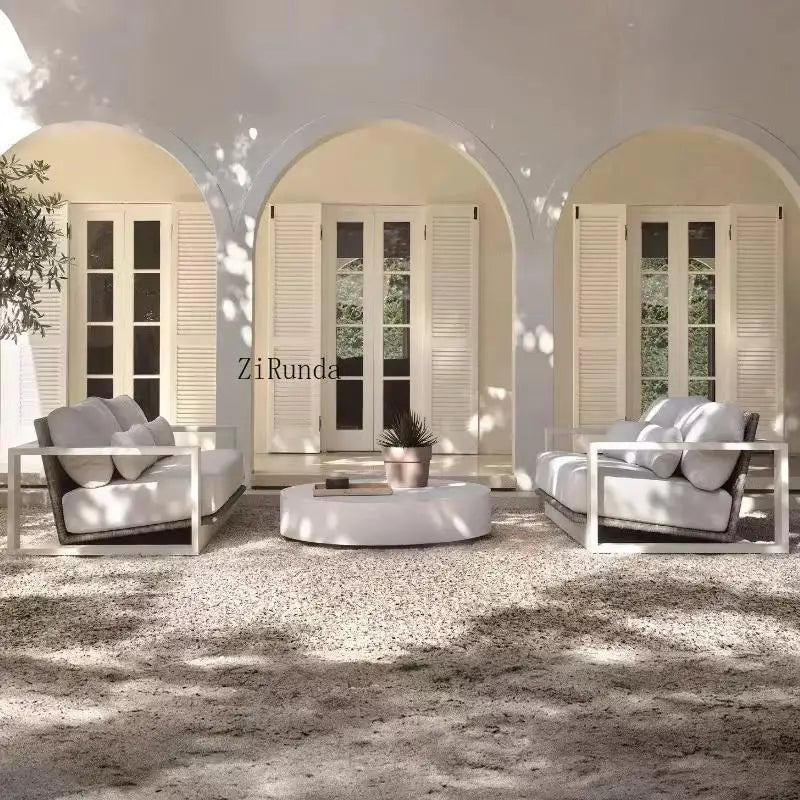 Aluminum alloy outdoor sofa open-air balcony villa courtyard coffee table combination furniture