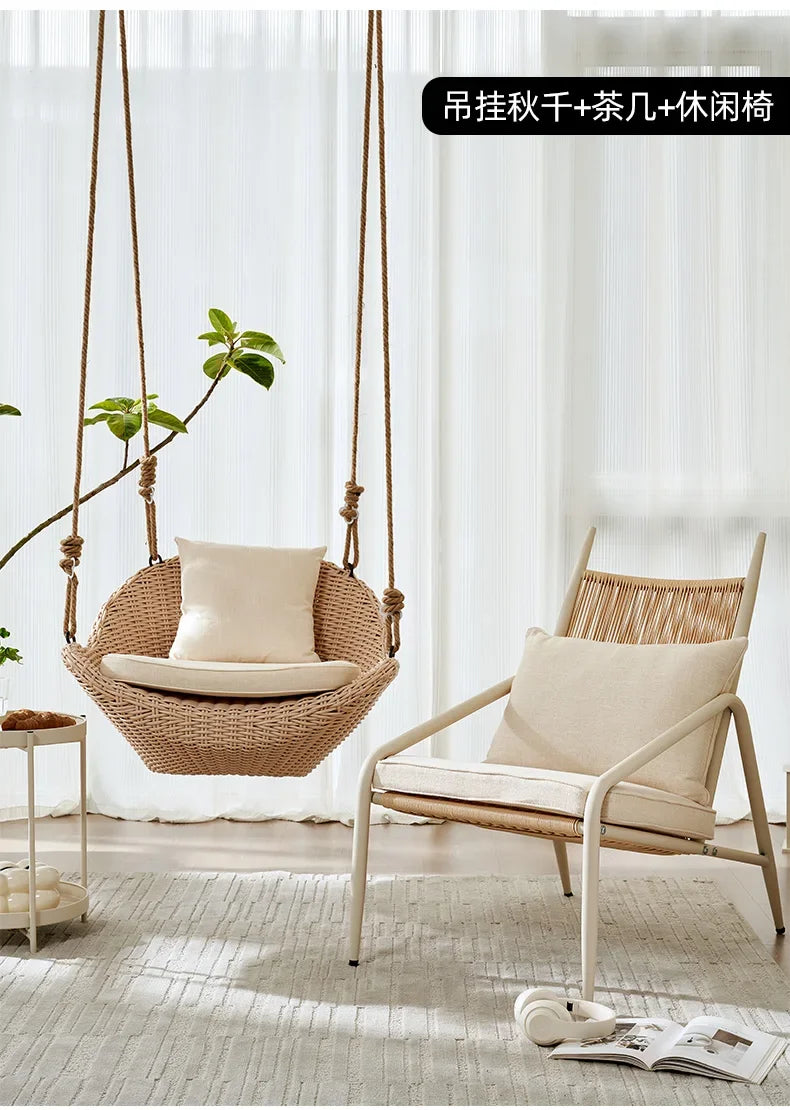 Hanging basket chair indoor swing household hanging hammock rocking balcony Internet celebrity swing hanging