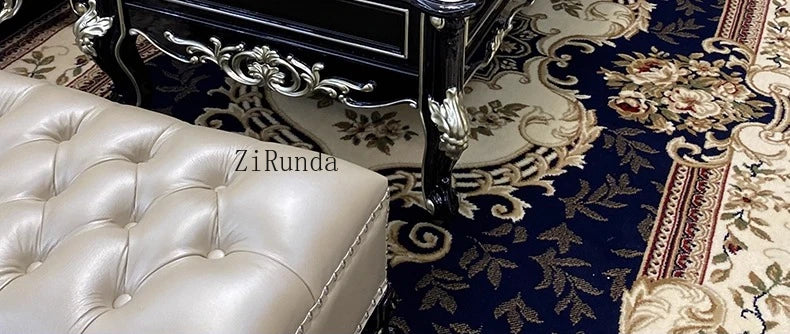 Solid wood coffee table, ebony piano paint high-end luxury solid wood tea table