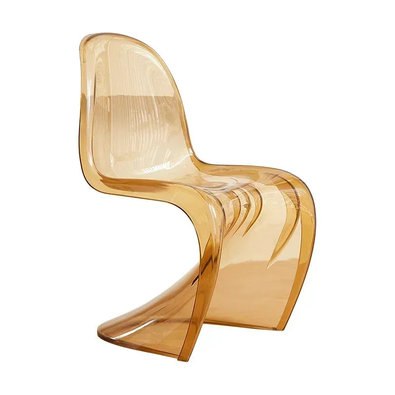 Design Minimalist Dining Chair Acrylic Kitchen Colorful Office Chair Modern Living Room Cadeira Kitchen Furniture  A1