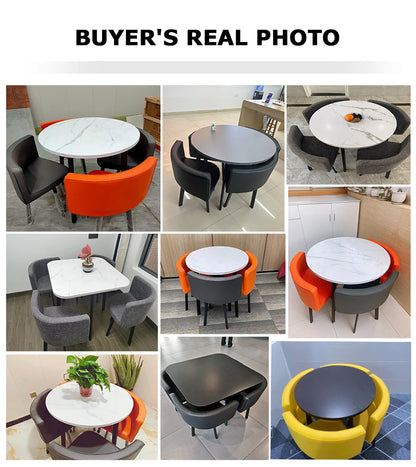 Dining table sets 4 6 chairs dining table wooden restaurant cafe chatting table