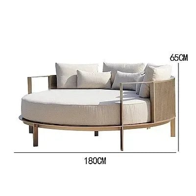 Outdoor furniture courtyard open-air garden outdoor waterproof and sun-proof balcony villa hotel simple leisure sofa combination
