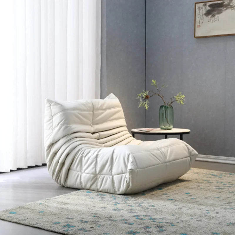 BLazy fabric bedroom living room cream wind can lie down and sleep leisure balcony single chair