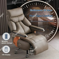 N49 J Heating Massage Office Chairs Ventilation Leather Relaxing Portable Desk Chair Recliner Nordic Comfy Silla Home Office