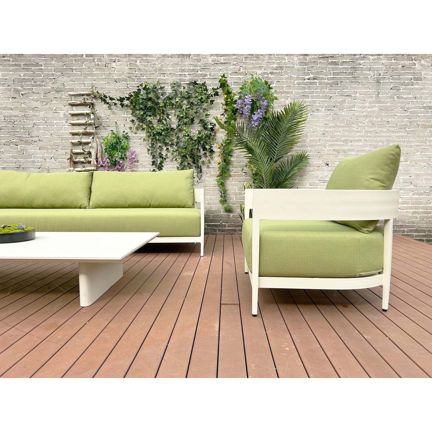 Luxury Garden Sofa Set Aluminum Outdoor Furniture Rattan Sofa Set Modern Cane Panel Back Patio Furniture
