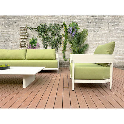 Luxury Garden Sofa Set Aluminum Outdoor Furniture Rattan Sofa Set Modern Cane Panel Back Patio Furniture