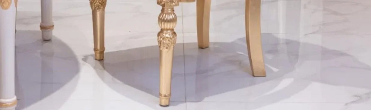 A55 French court style solid wood dining table and chair combination light luxury oval table six chairs dining table