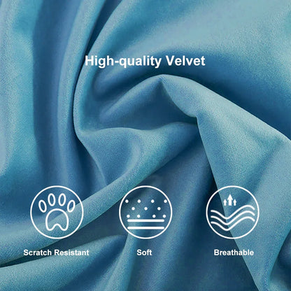 83"  Blue Velvet Curved Sofas Upholstered Tufted 3-Seater Sofa Couch Luxury Modern for for Home Apartment Living Room furniture