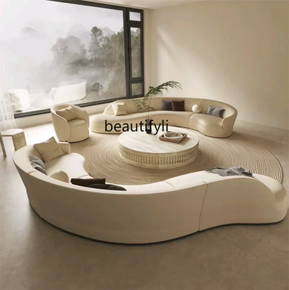 Y48 Nordic living room curved designer sofa hotel lobby multi-person combination sofa