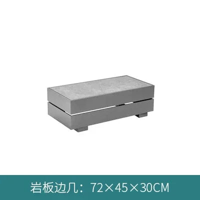 Outdoor sofa, rainproof, sunscreen, rattan craft, courtyard garden, Nordic solid wood coffee table