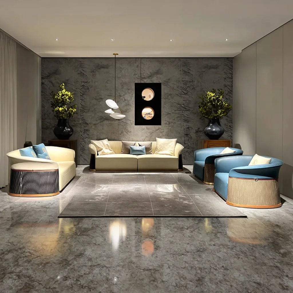Pour Bentley canapé en cuir de luxe italien personnalisable Design Simple postmoderne pour grands appartements pour le salon