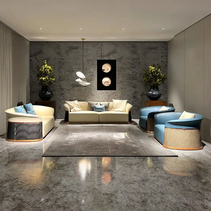Pour Bentley canapé en cuir de luxe italien personnalisable Design Simple postmoderne pour grands appartements pour le salon