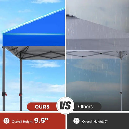 10x10 Outdoor Tent with Storage Sidewall and 4 Weights for Commercial Events - Royal Blue