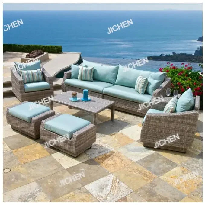 JCX Leisure Outdoor Rattan Furniture Modern Sofa Set